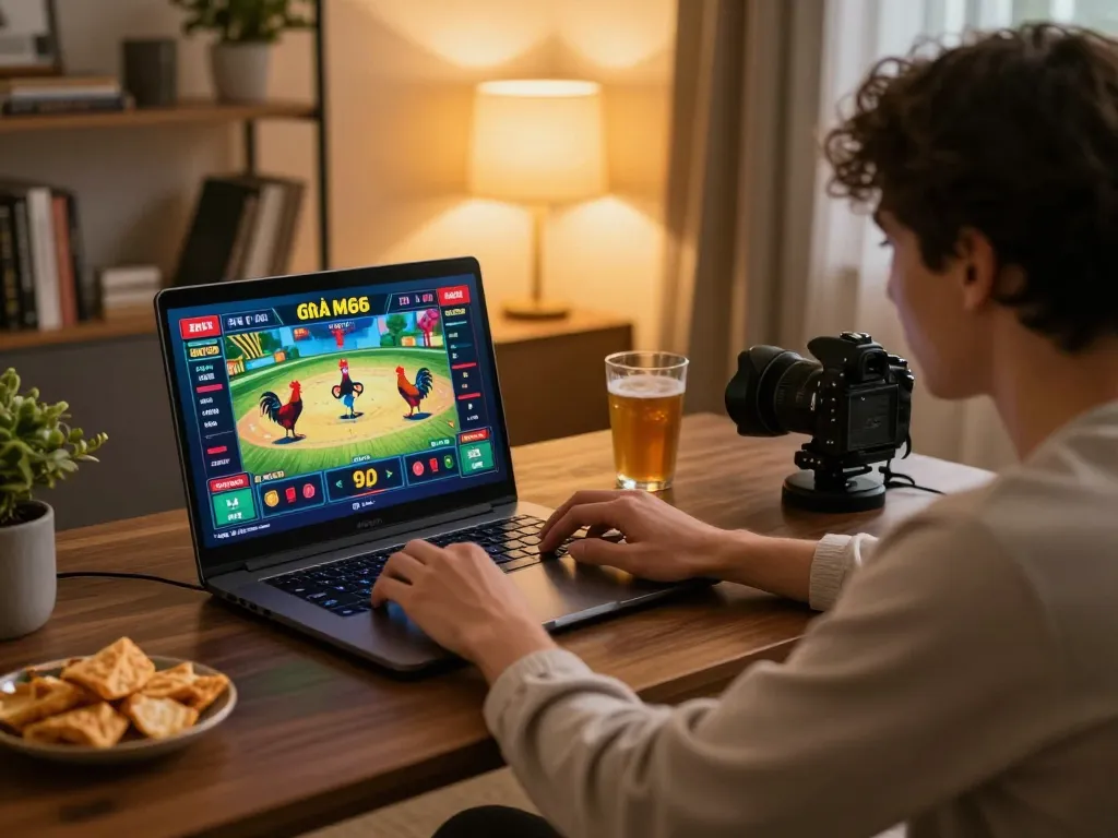 Experience intense đá gà mb66 action with vibrant live betting display at home gaming setup