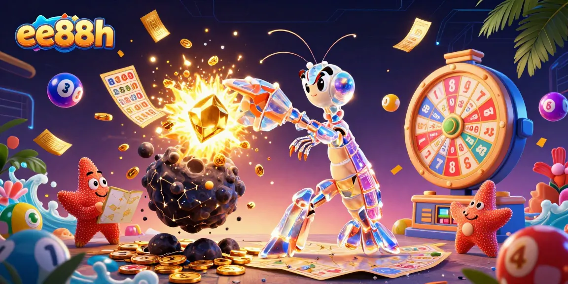 Engage in thrilling gameplay at ee88h with vibrant casino elements and dynamic lottery scenes.