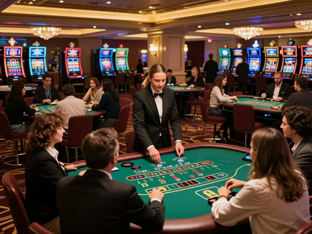 Players engaging in blackjack at dn88 casino, showcasing dynamic betting action and lively atmosphere.