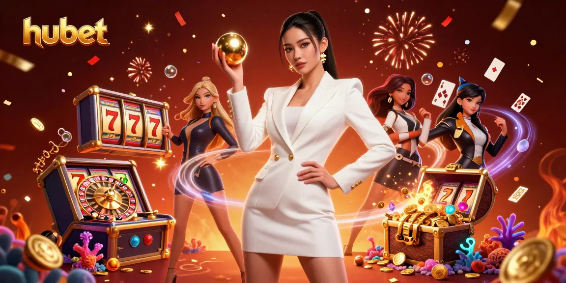Spin to win at hubet with a stunning illustration featuring a glamorous casino scene.