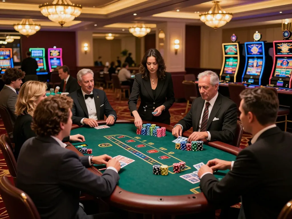 Players strategize at a lively blackjack table, showcasing UU88 SCIENCE gaming finesse and excitement.