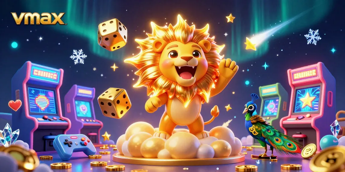 Play exciting games with vmax at a vibrant casino featuring dynamic golden elements and immersive gameplay.