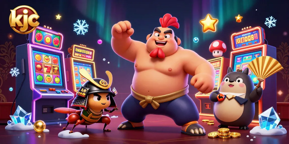 Experience thrilling gaming adventures at KJC with powerful characters and vibrant slot machines.
