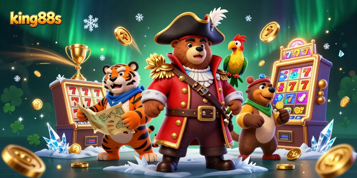 Experience thrilling jackpots with king88s through this engaging 3D casino illustration featuring colorful slot elements.