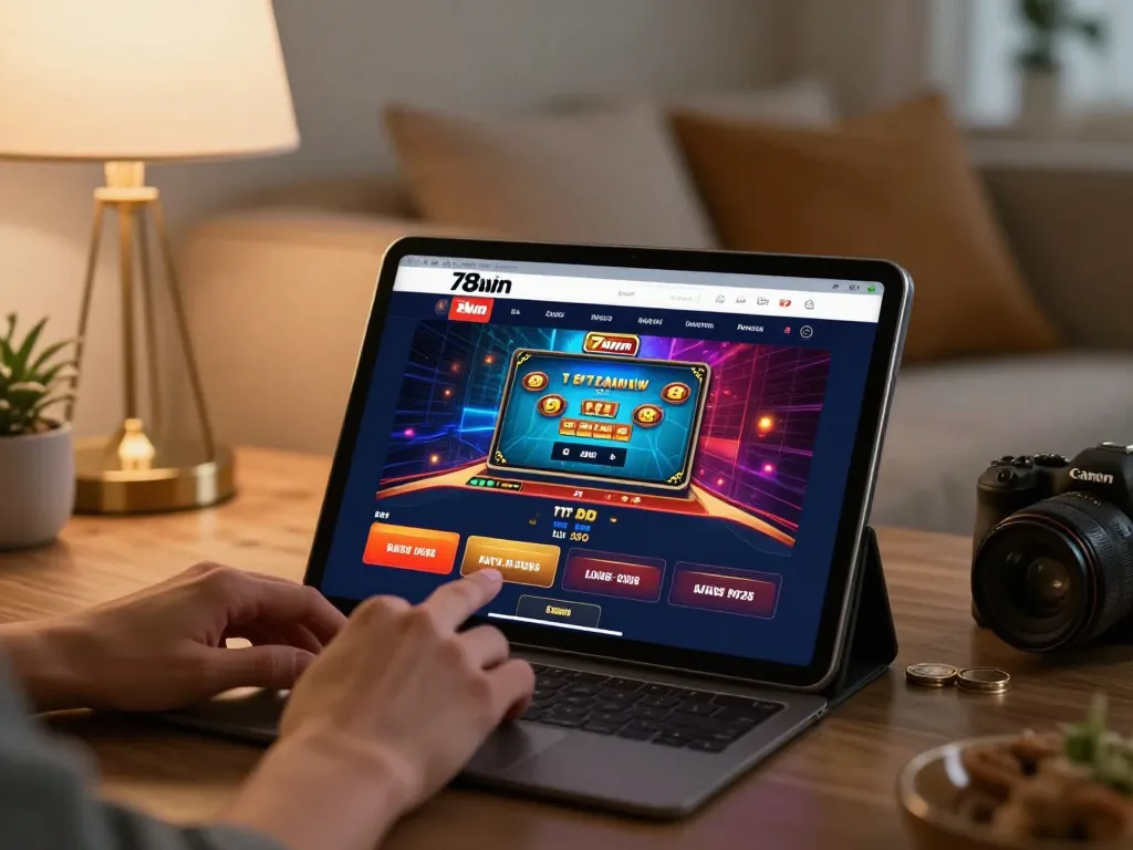 Engaging with the 78win online casino app to place strategic bets on live dealer games.