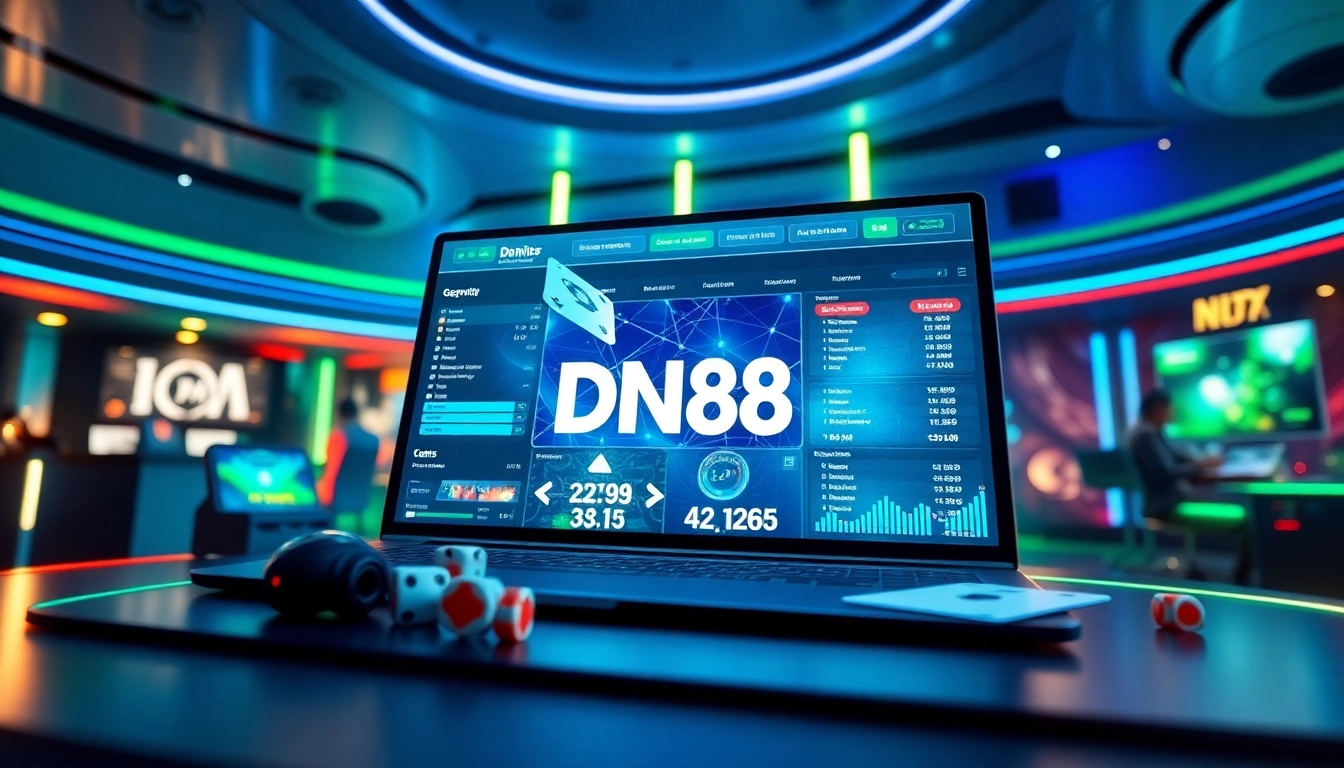 DN88's vibrant online gaming platform showcasing interactive betting options and esports.