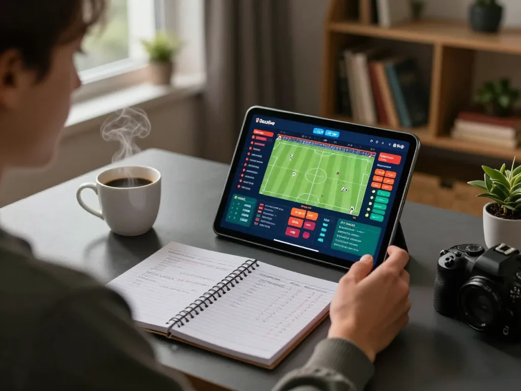 Socolive user placing strategic bets during live sports events in a cozy home setting.