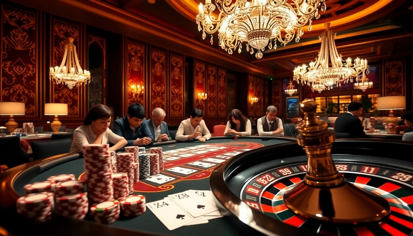 Players engaging in high-stakes baccarat at XX88's luxurious casino table.