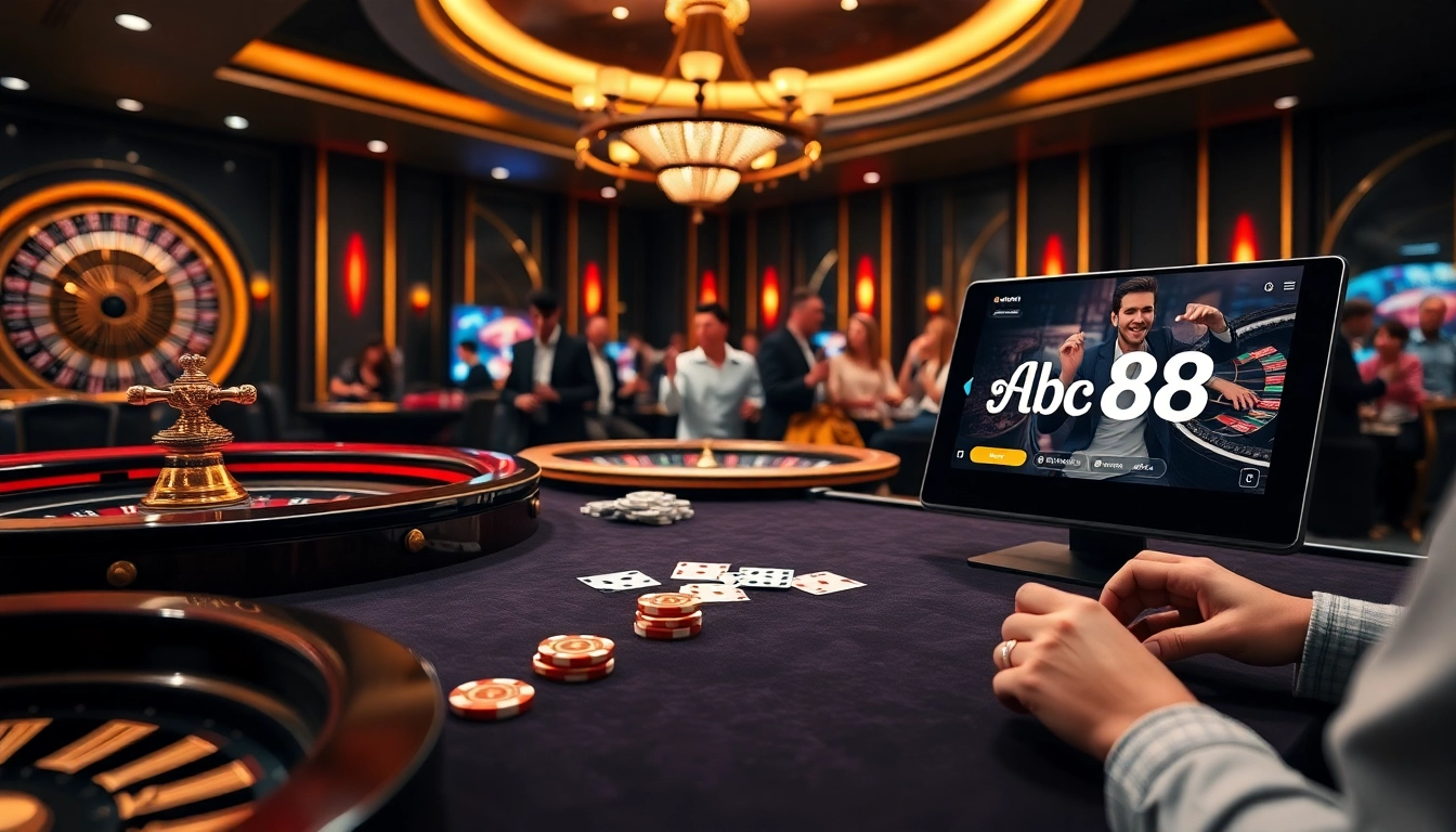 Experience a dynamic casino atmosphere at abc88.app with thrilling games and luxury.