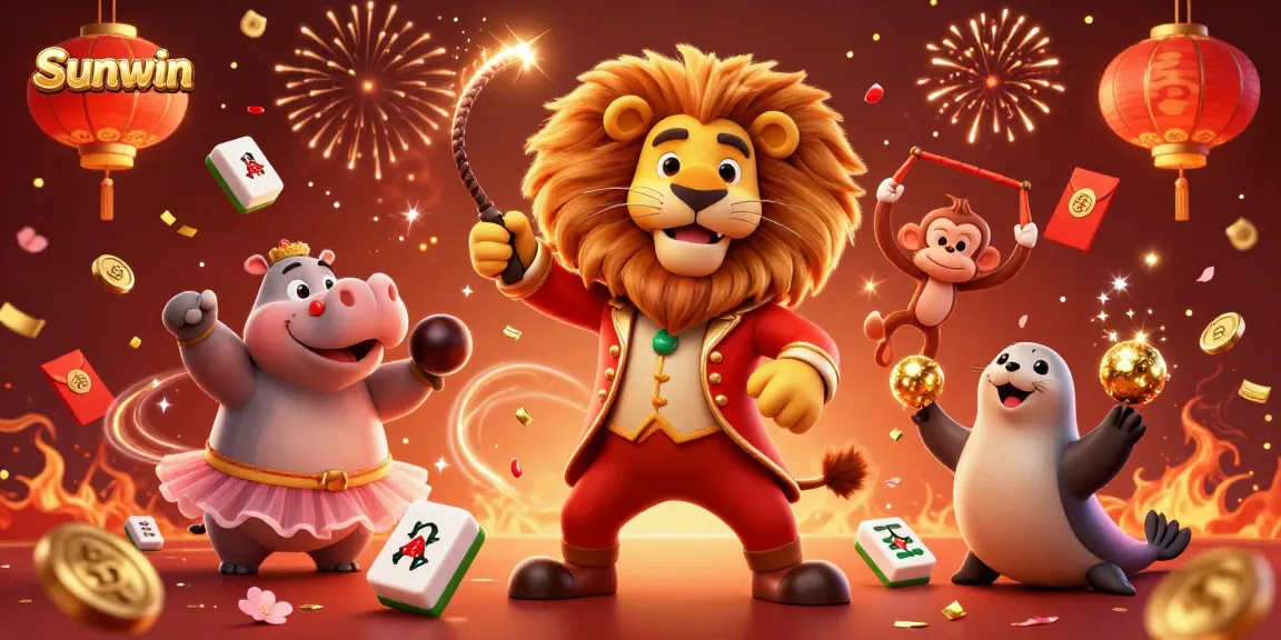 Play innovative games with Sunwin amidst a vibrant casino celebration filled with energy and excitement.