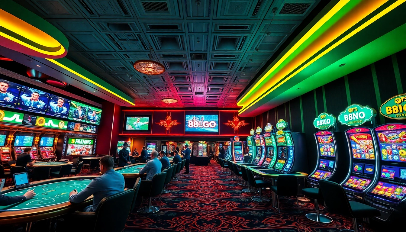 88GO casino scene featuring diverse gaming options and vibrant atmosphere.