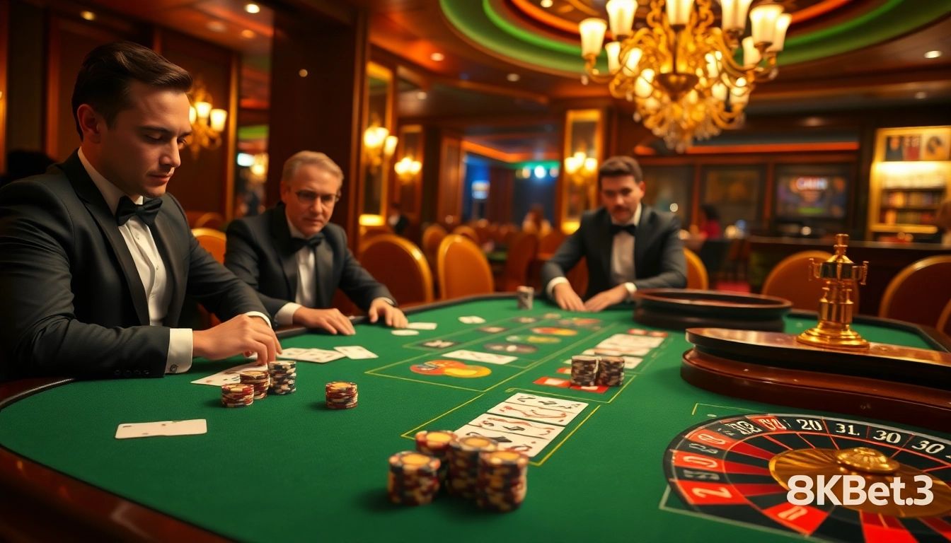 Experience high-stakes poker at https://8kbet3.com/ with luxurious tables and vibrant casino atmosphere.