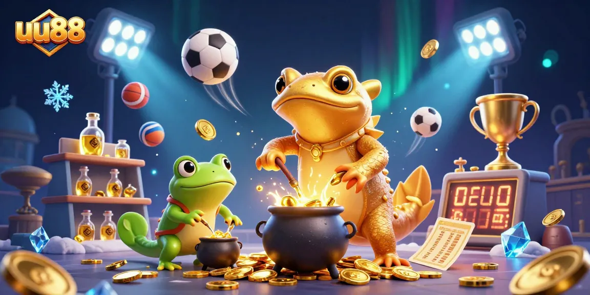 Engage in thrilling gameplay with uu88 and discover gold coins amid a vibrant casino scene.
