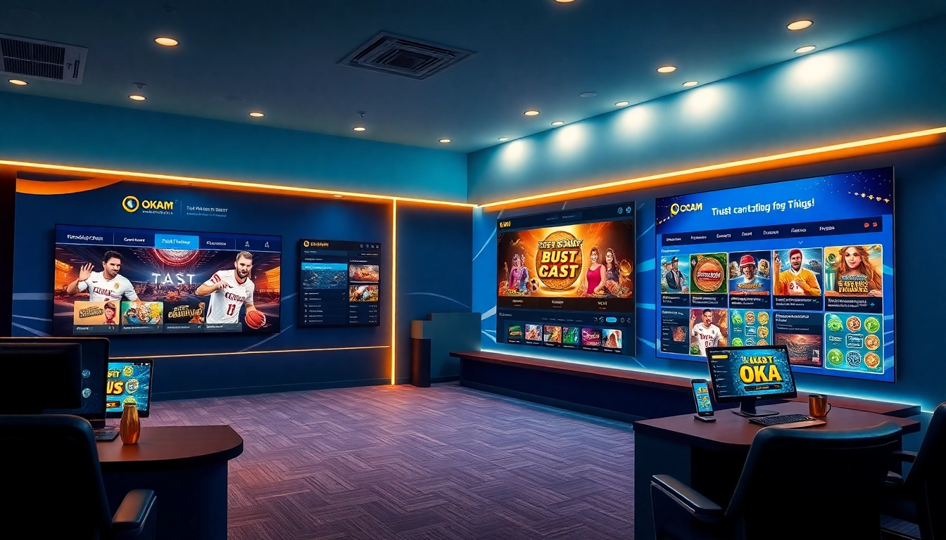 Dynamic interface of Nhà cái OKATM, showcasing exciting online gambling features.