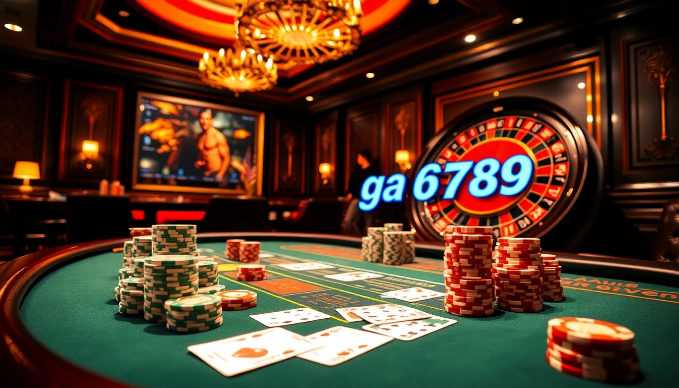 Experience the excitement of ga6789 online gambling with vibrant poker action and roulette games.