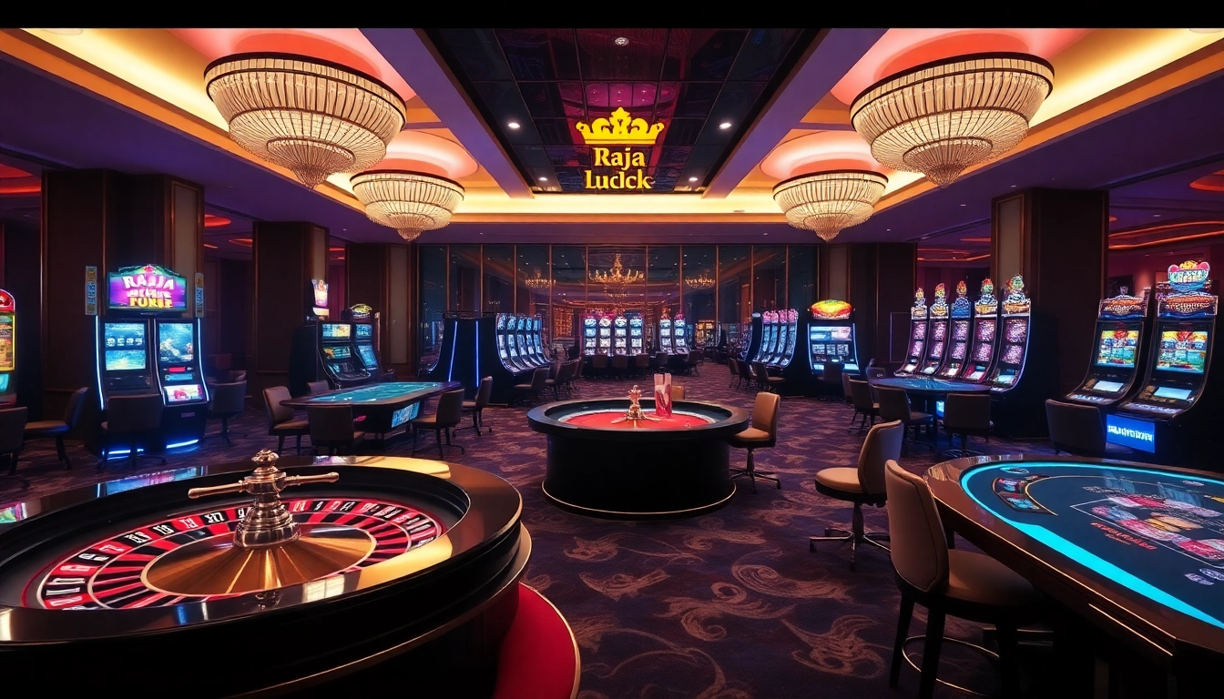 Experience exciting gaming wins at Raja Luck casino featuring vibrant slots and roulette.