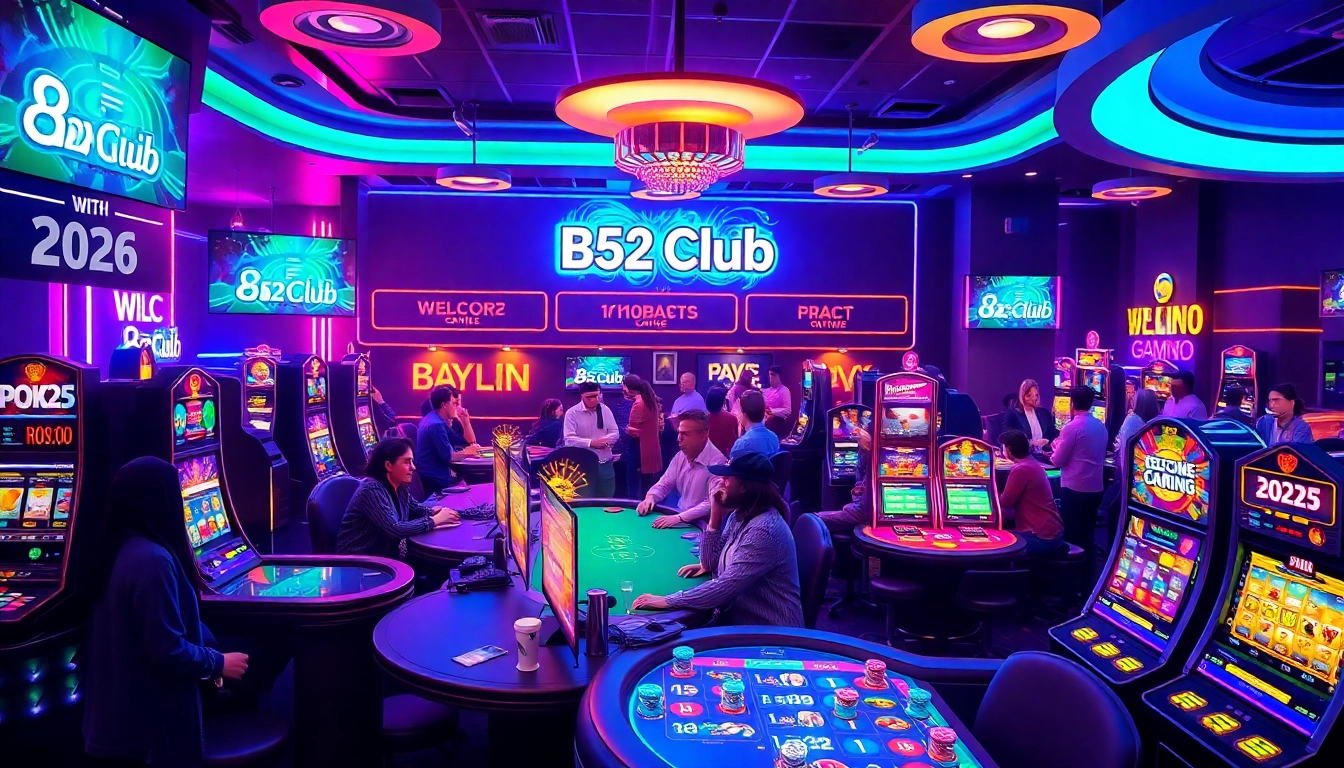 Exploring the vibrant B52Club online gaming experience at https://b52clubb.com/ with players enjoying various games.