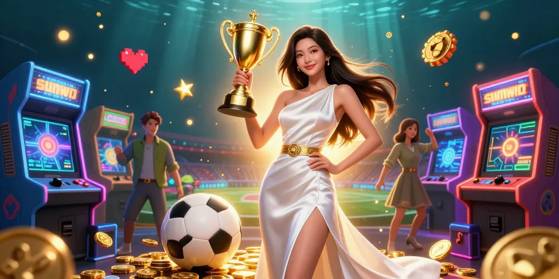 Experience thrilling wins at sunwin with a vibrant casino-themed digital illustration featuring dynamic gaming elements.