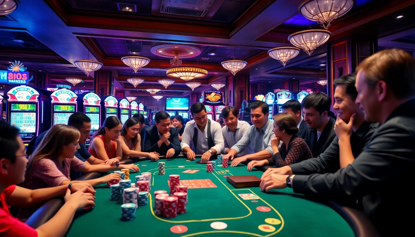 Experience the thrill at MM88 with engaging poker games and vibrant casino visuals.