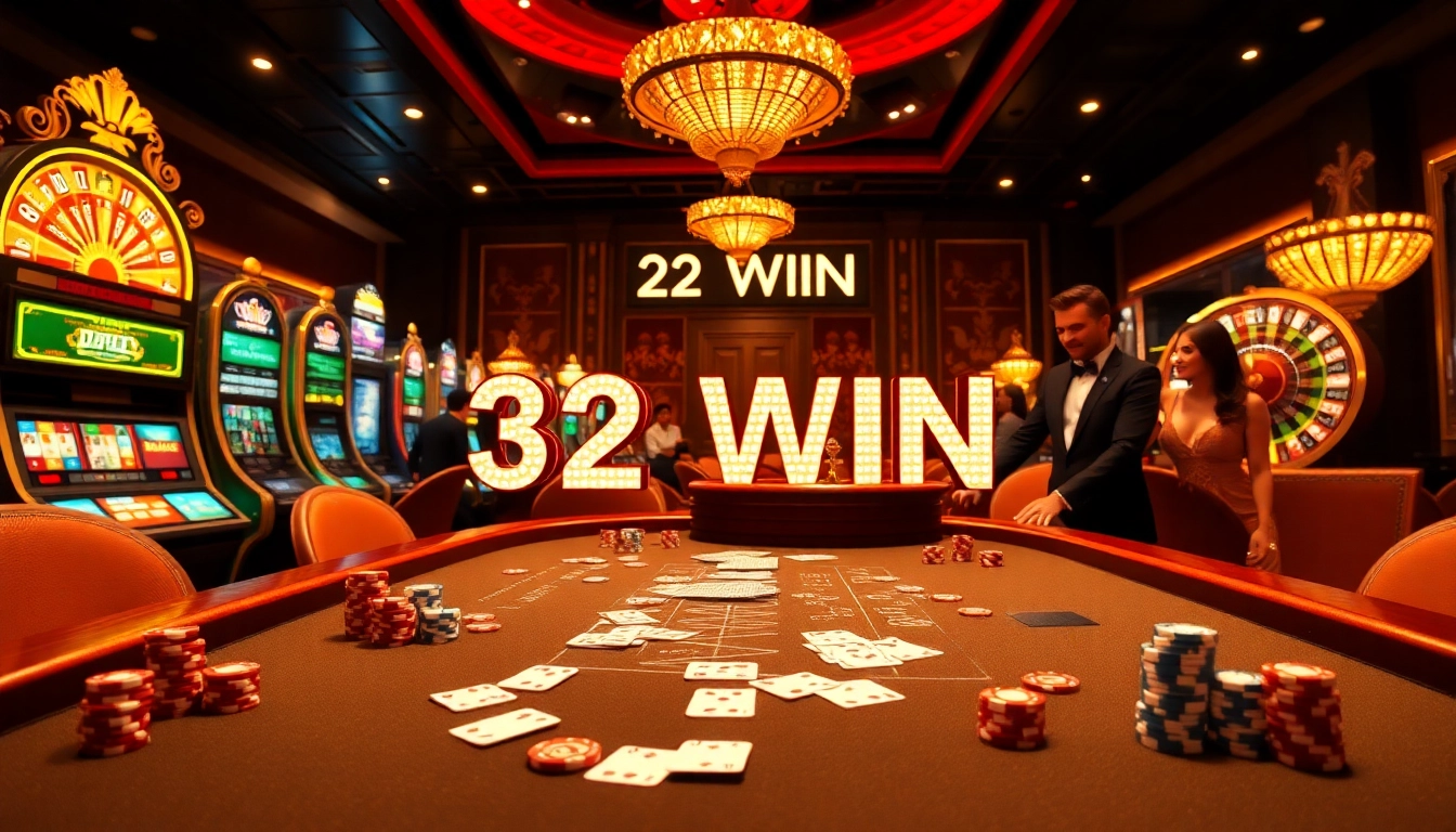 Experience the thrill of winning at 32 WIN with exciting games at a luxurious blackjack table.