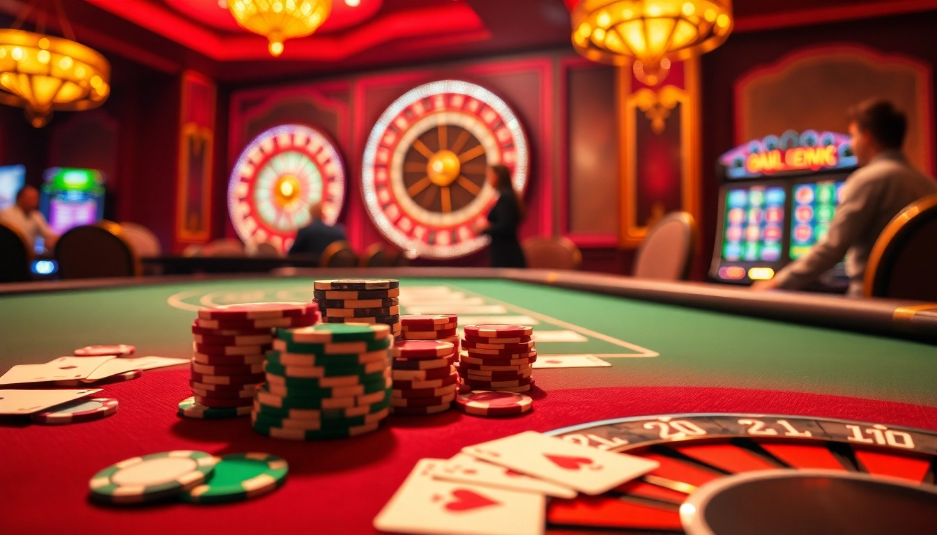Winning at LODE88: An exciting scene of high-stakes poker and vibrant casino atmosphere.
