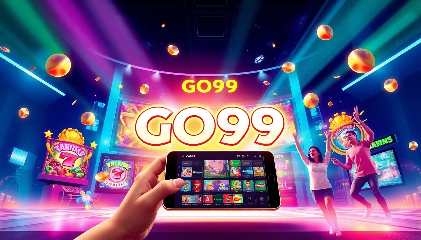 GO99 online gaming platform showcasing vibrant games and user interface