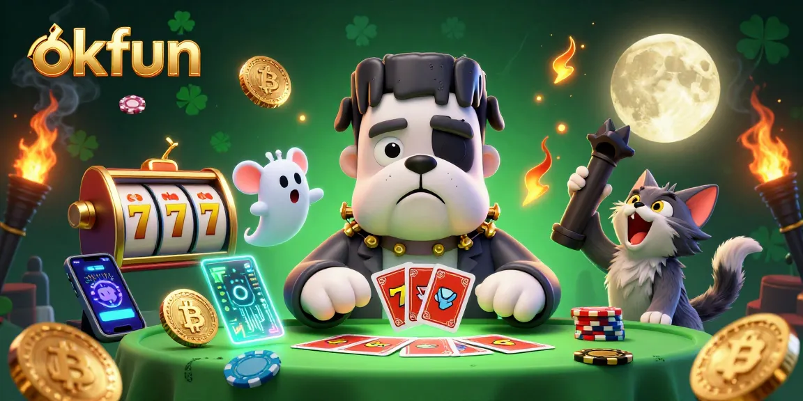Experience okfun's thrilling casino games with a spooky twist featuring vibrant characters and rich gaming elements.