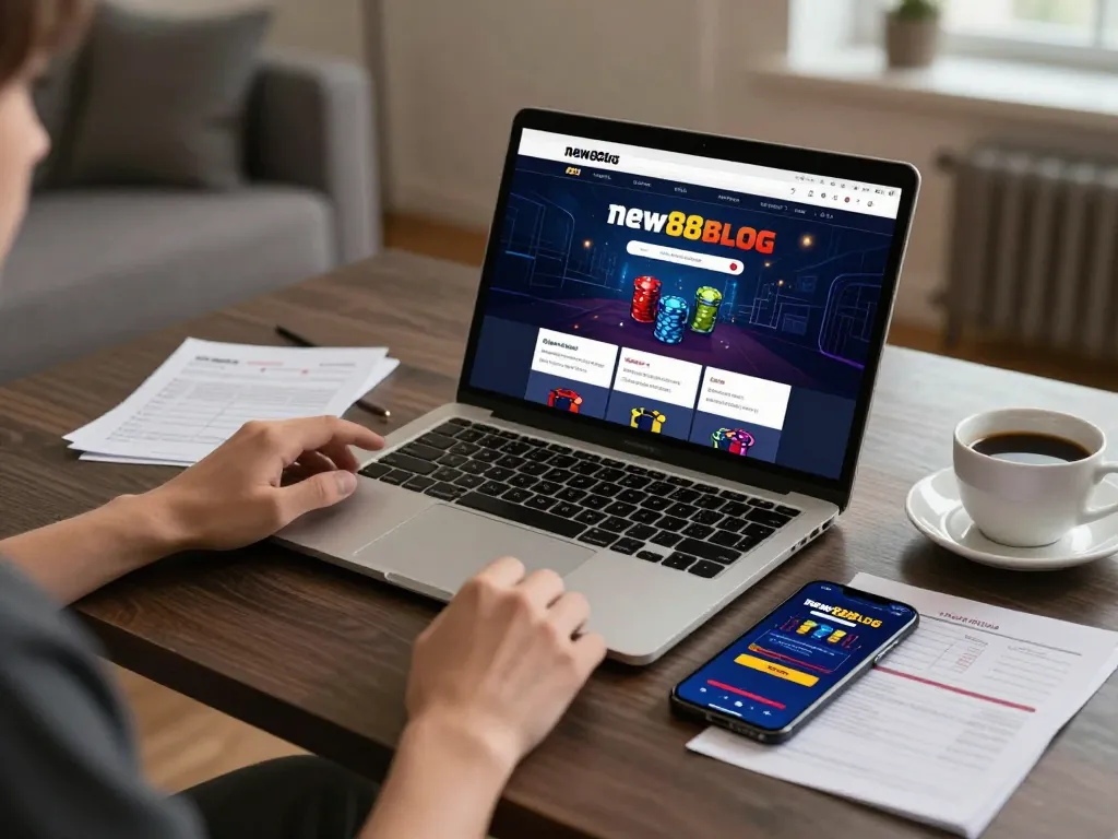 Engaging online gaming scene on new88blog promoting responsible gambling strategies.
