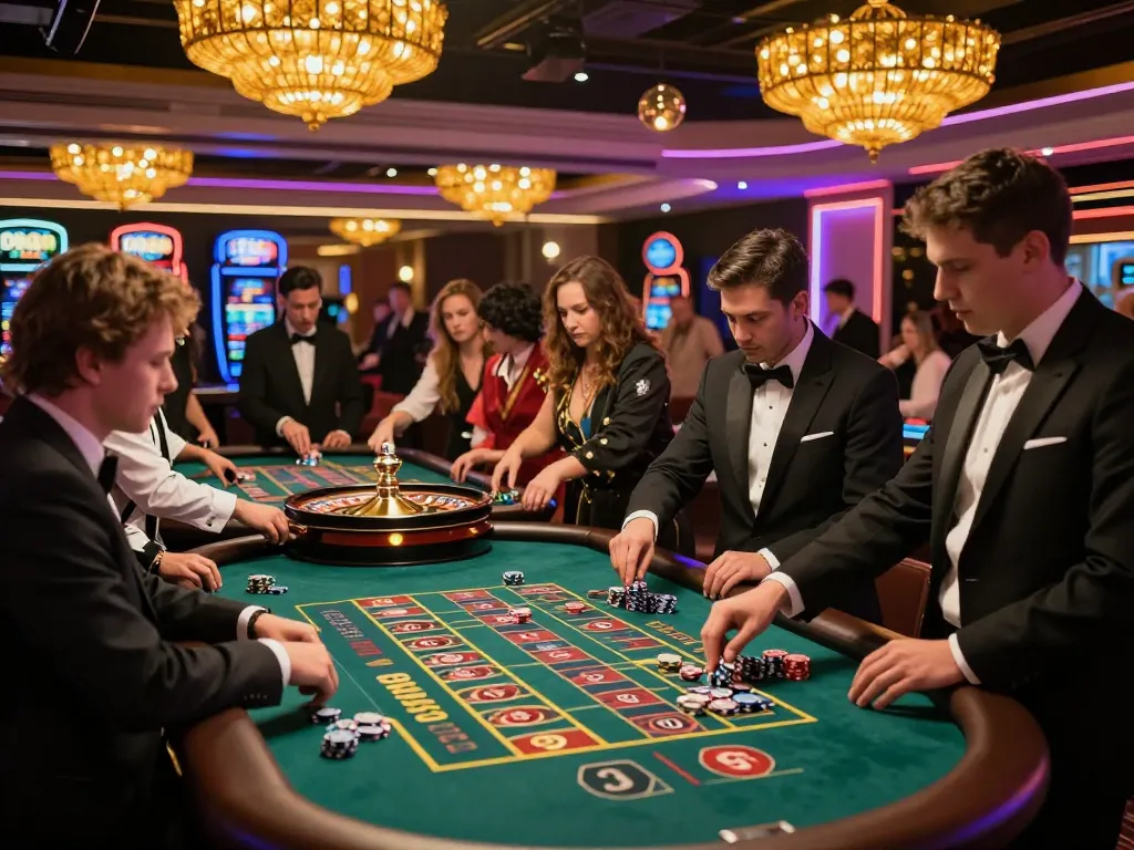 Experience exhilarating gameplay at DN88 with players betting on a vibrant roulette table.
