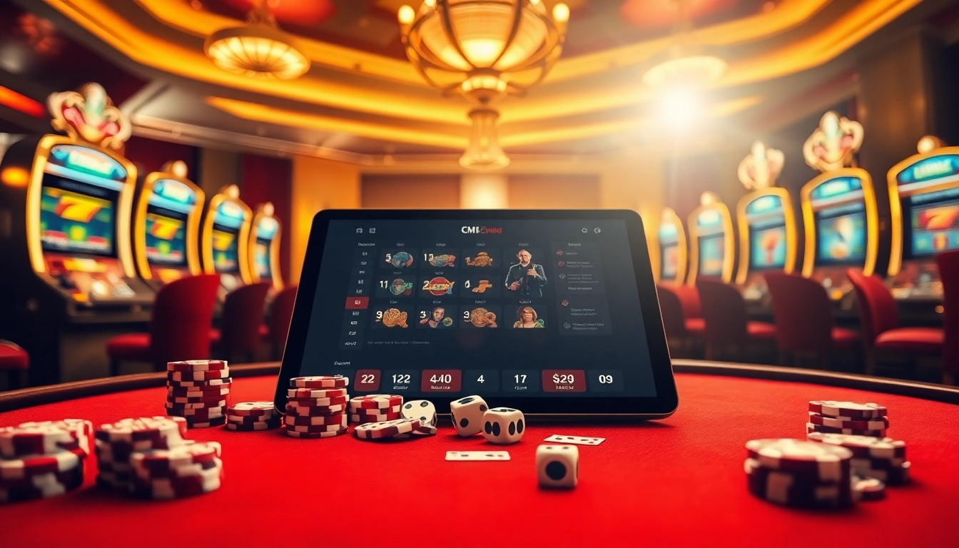 Experience the excitement of gambling at Trang Chủ CM88 with vibrant casino tables and games.