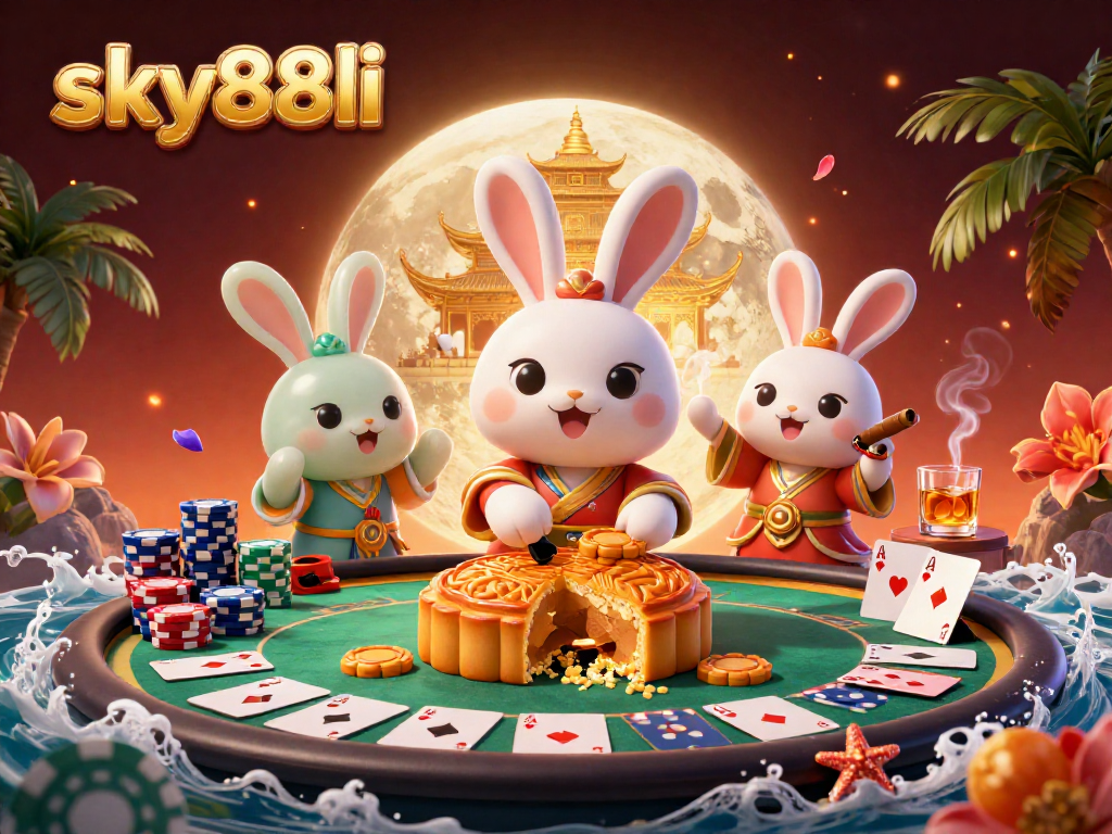 Engage in thrilling gambling activities at sky88li with poker chips and a dynamic casino scene filled with excitement.
