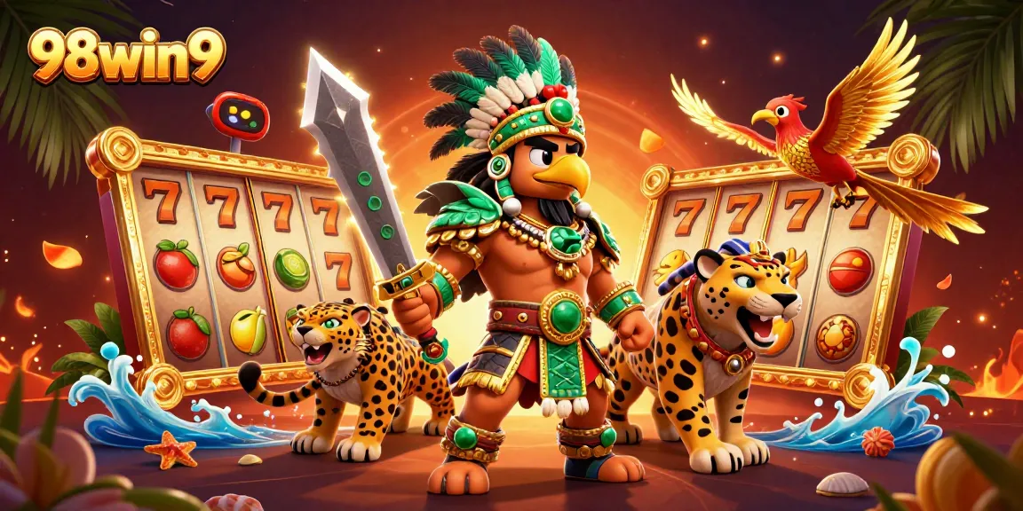 Spin to win exciting jackpots with 98win9 in a colorful casino adventure featuring vibrant characters.
