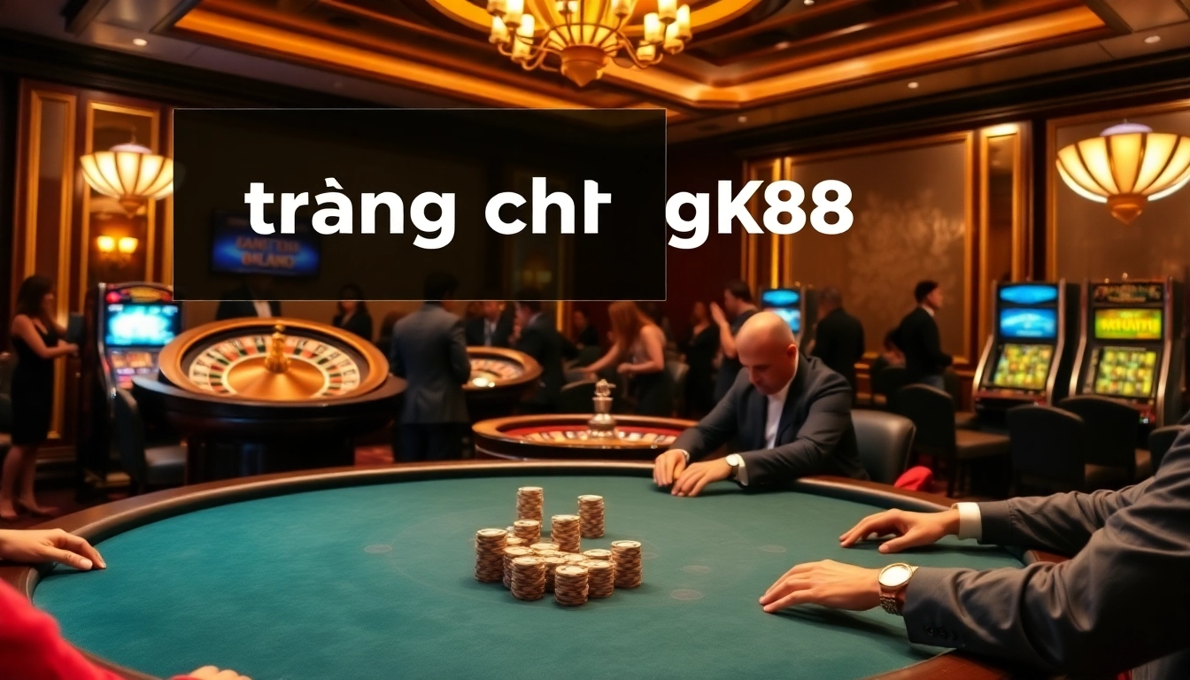 Engaging scene of a poker table at trang chủ gk88, showcasing high-stakes gaming action and excitement.