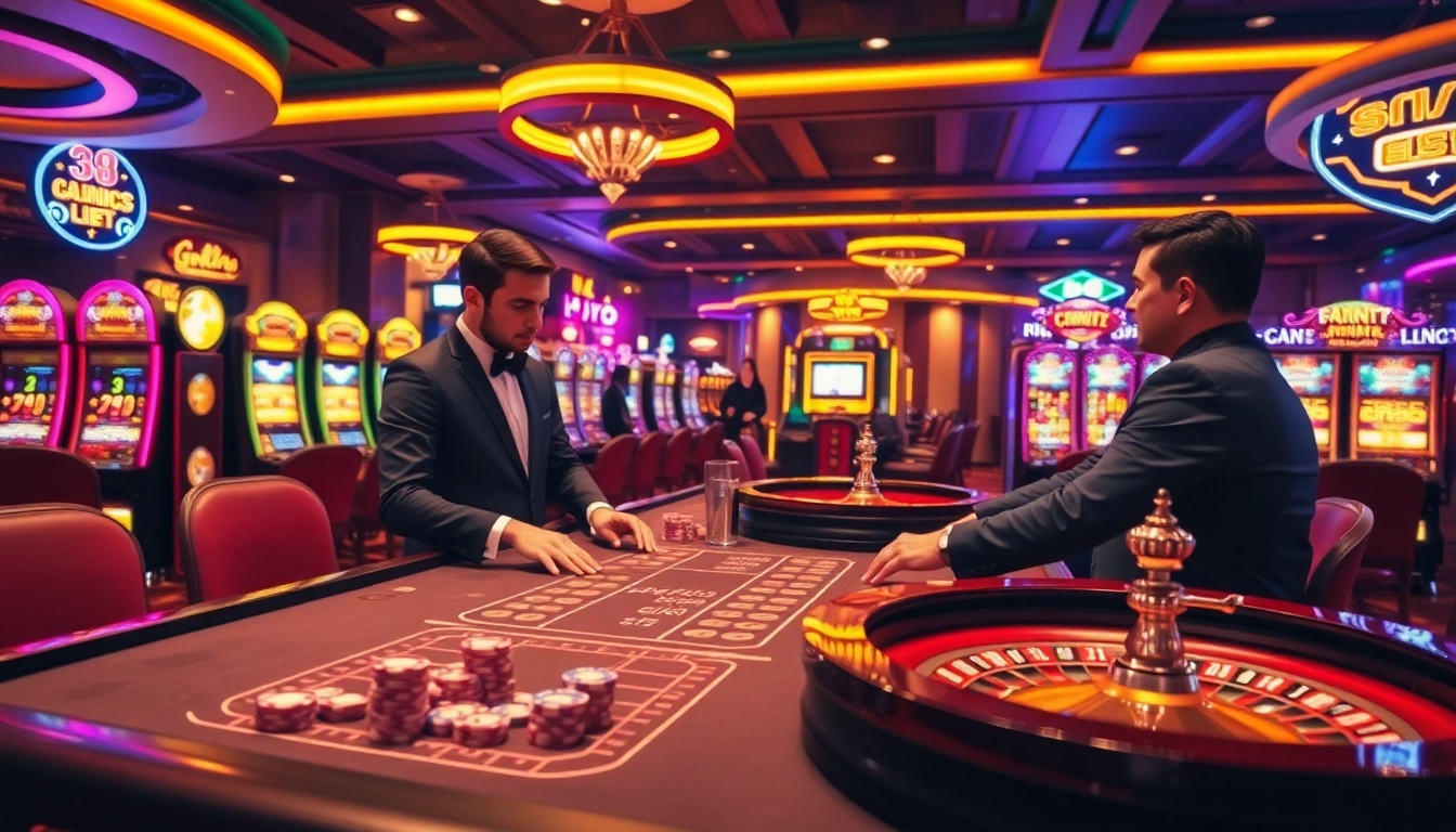 Experience the thrilling atmosphere of go8 casino with vibrant gaming tables and exciting slot machines.