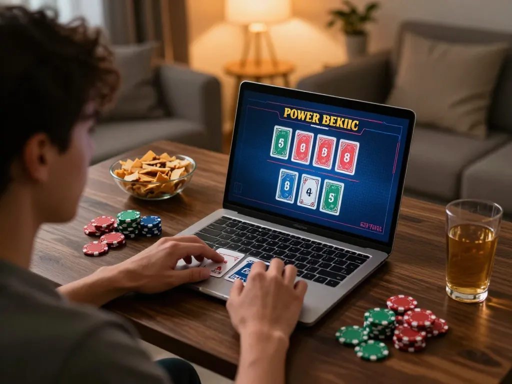 Engaging Power Blackjack gaming session at home on SC88 platform, showing strategic gameplay.