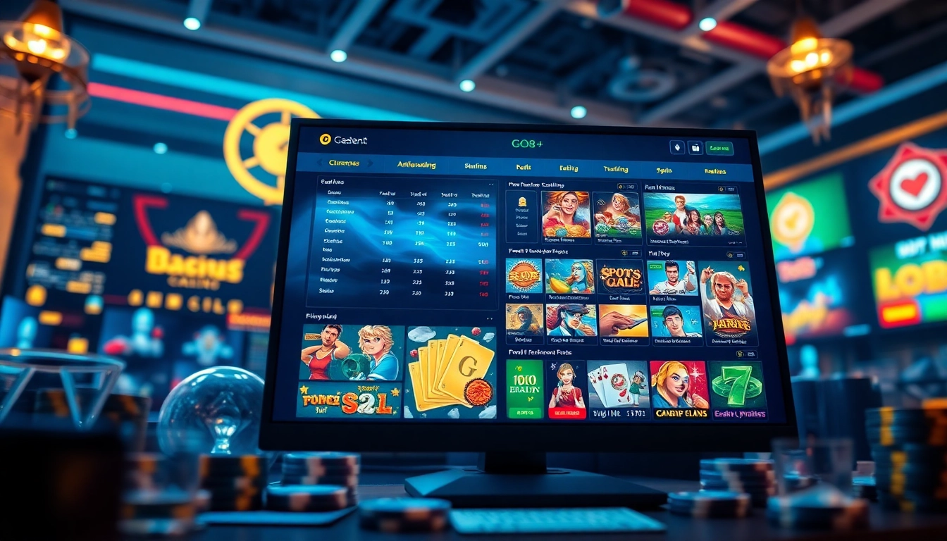 GO8 online gambling interface showcasing exciting games and a vibrant atmosphere.