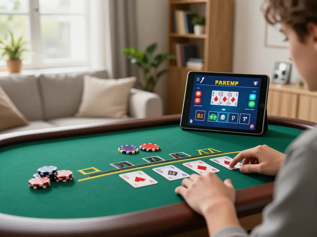 Playing blackjack on tablet at home, link ok365 accessible for online gaming
