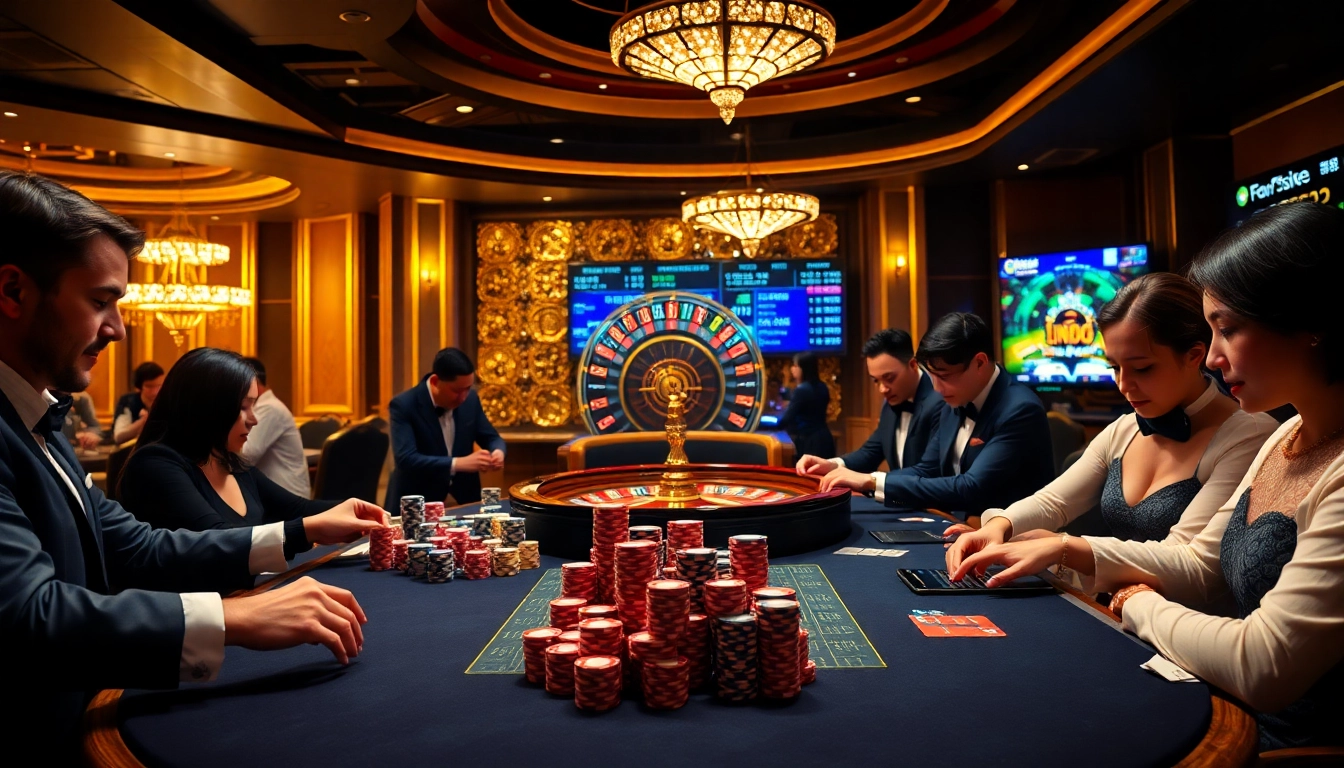 Experience thrilling gameplay at King88 with vibrant casino tables and winning moments.