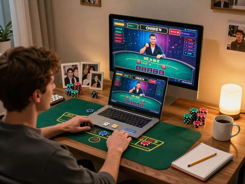 Engaging in online blackjack at home using tx88 for enhanced gameplay experience.
