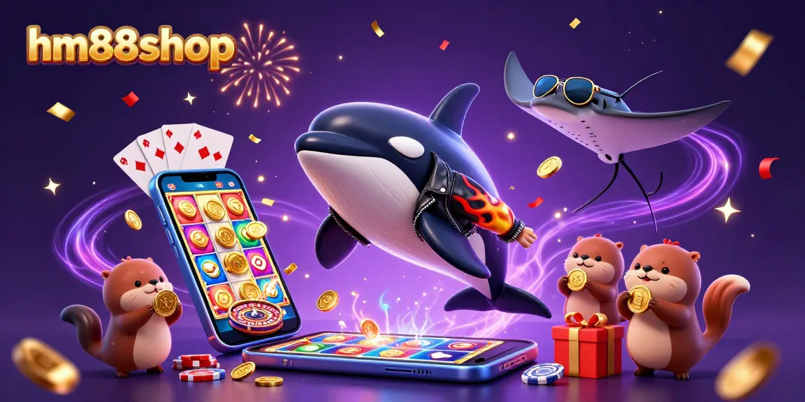 hm88shop brings excitement as orca, stingray, and sea otters celebrate casino wins!