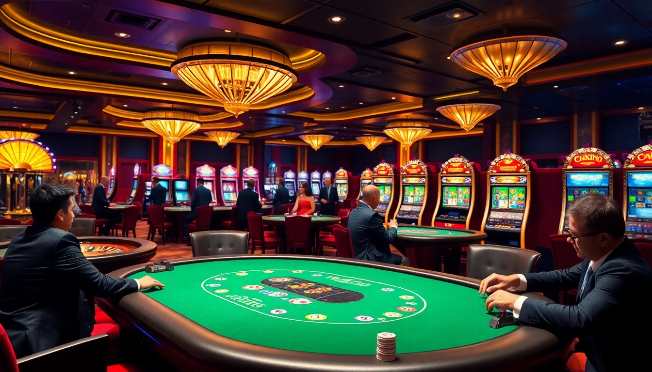 Players strategizing at a poker table while enjoying the vibrant atmosphere of https://tg88a.me/ casino.