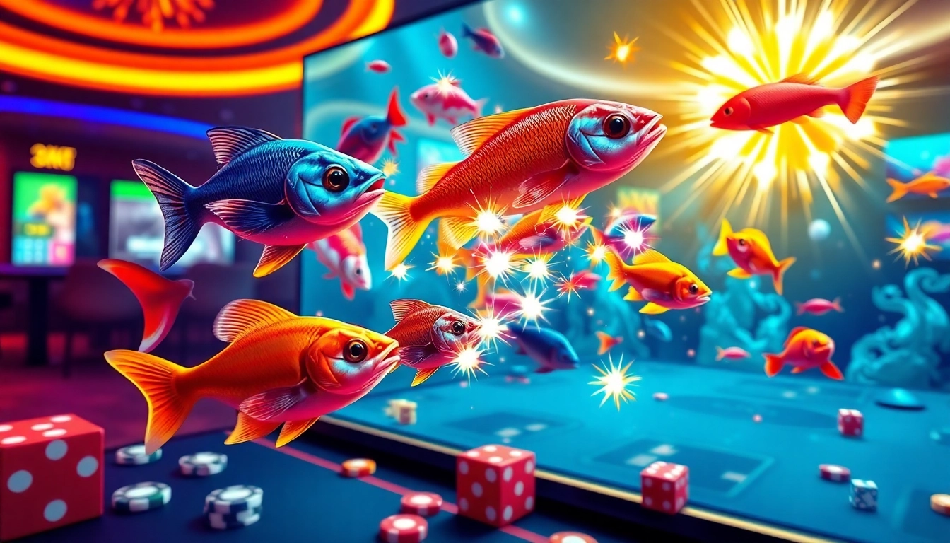 Shooting fish for real prizes in a vibrant bắn cá đổi thưởng game interface