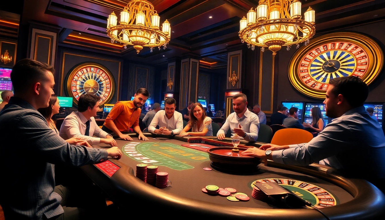 F168 players engaging in high-stakes poker at a luxurious casino table.