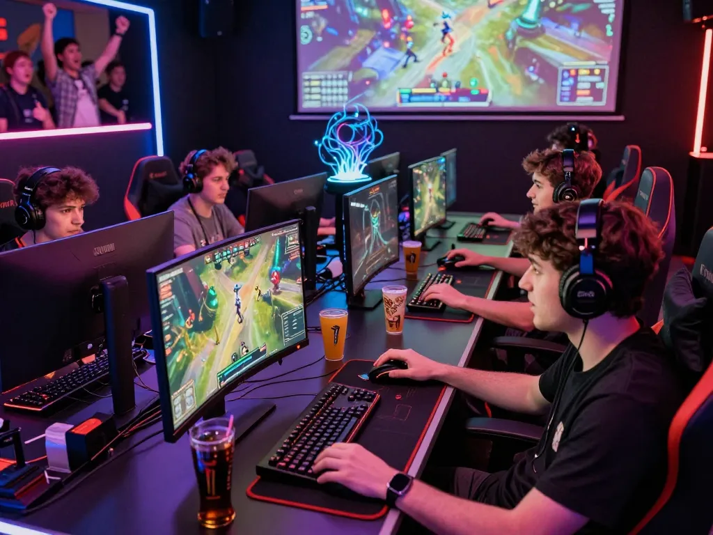 Exciting esports betting at https://bj388.my with players engaged in live gaming.