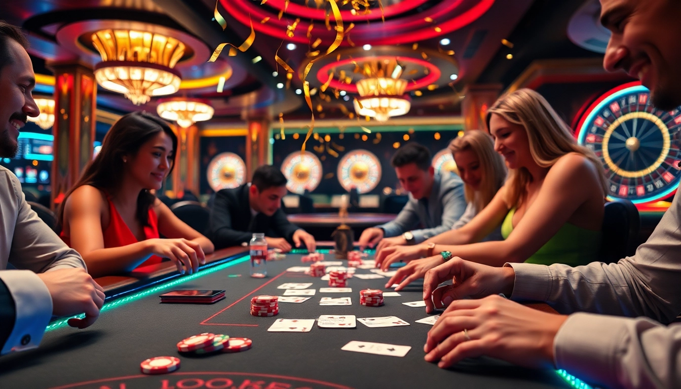 Experience thrilling gameplay at SumClub's vibrant casino tables with exciting poker action.