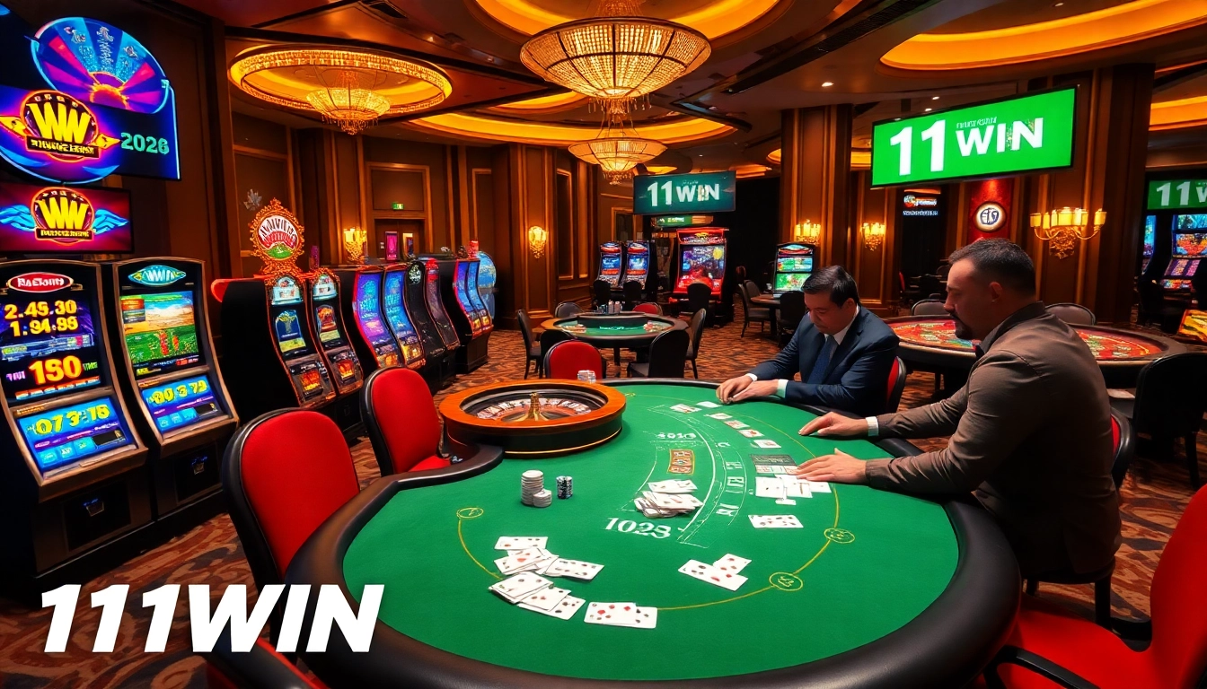 Experience the thrill of 11WIN with vibrant casino games and professional dealers.