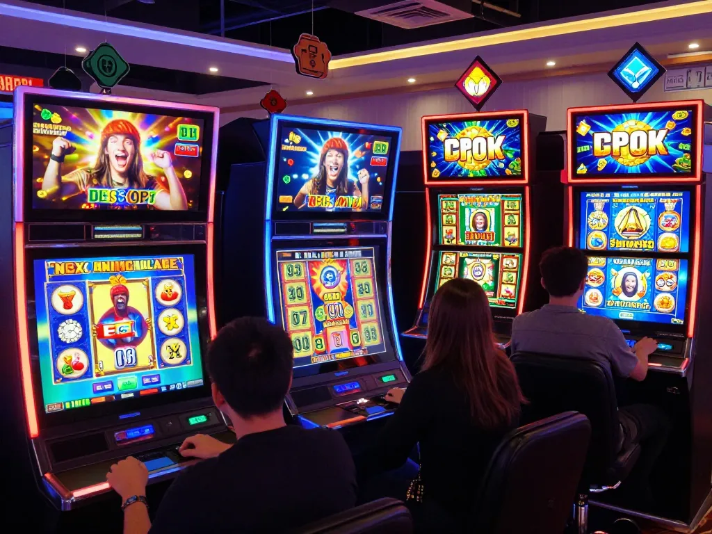 Players celebrating victories while using online lu88 casino gaming apps on their devices.
