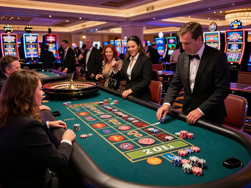 Players enjoying an exciting roulette game at mm88 casino with vibrant atmosphere and engaging gameplay