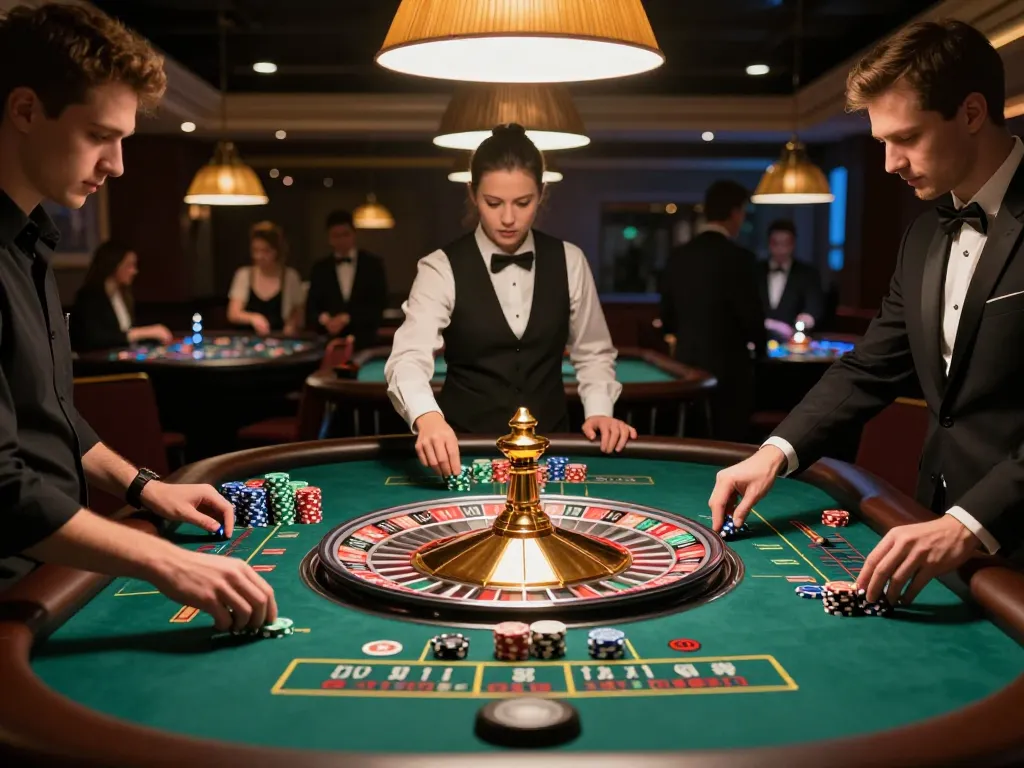 Engaging players at a roulette table exploring thrilling betting strategies at Go 88 casino