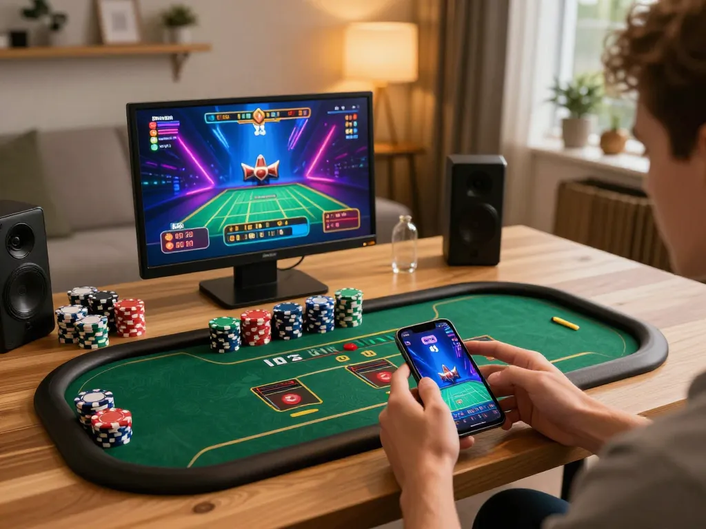 S8 gaming app displayed on smartphone screen with engaging live dealer game interface